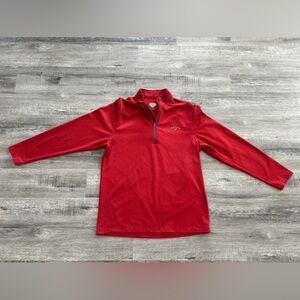 Men’s Callaway Red Quarter-Zip Fleece Lined Pullover L